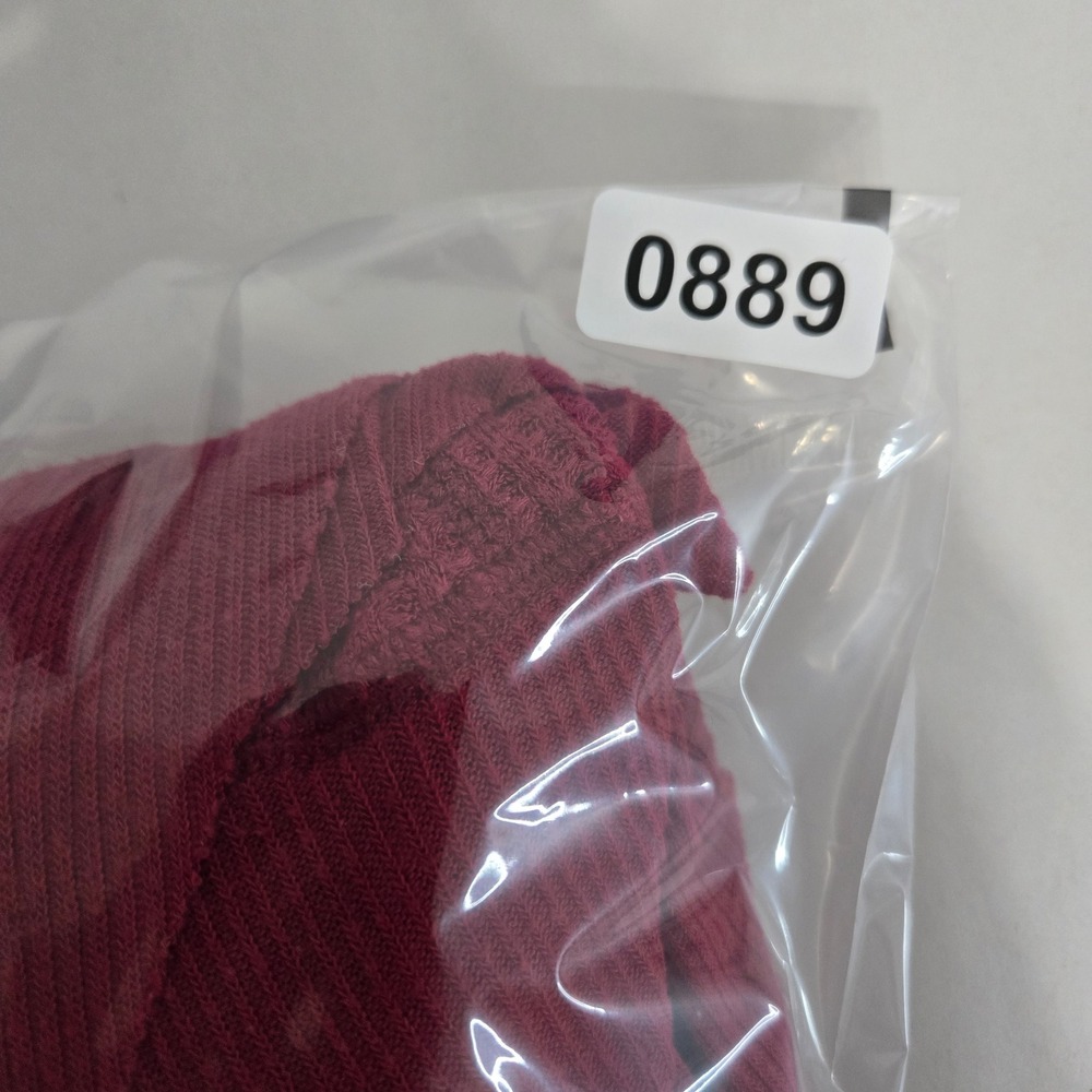 We The Free Red Deep Red Waffle Knit Drippy Thermal Long Sleeve Size S - Picture 7 of 7